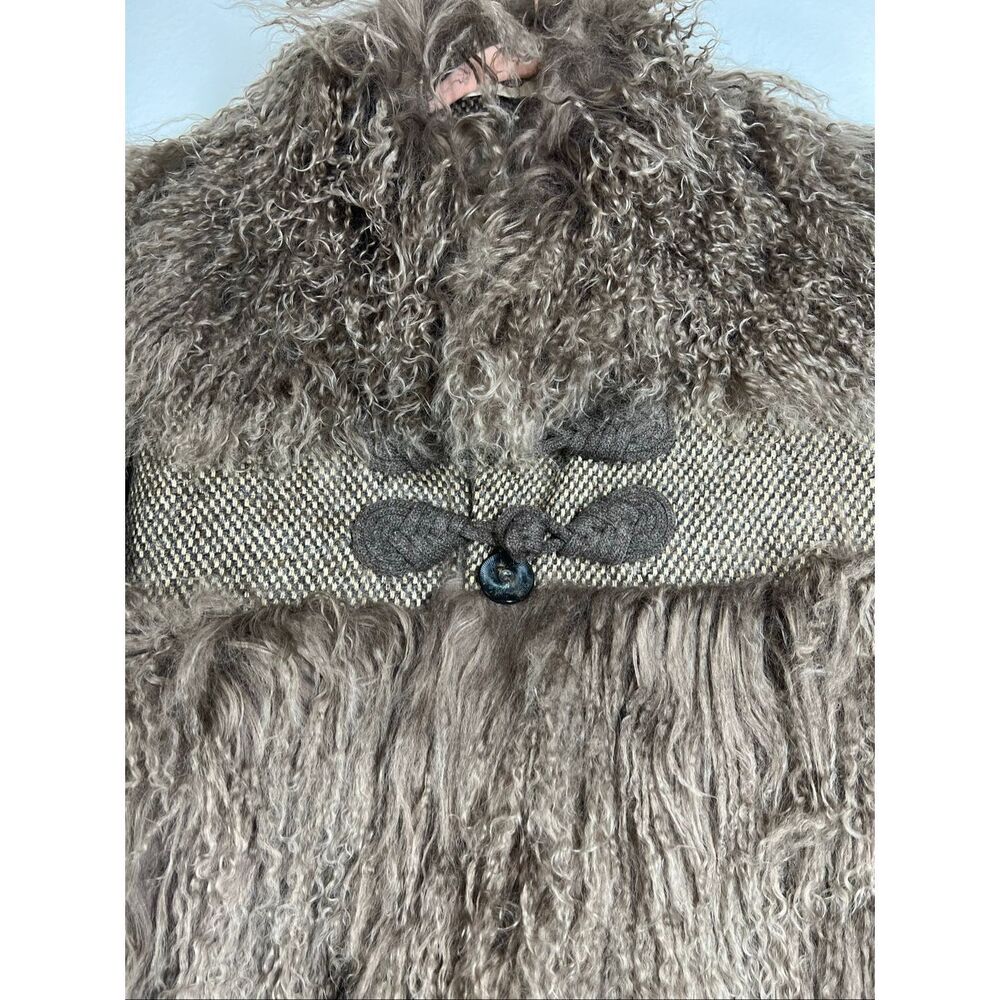 Kenzo Brown Mongolian Shearling Fur Jacket - Picture 4 of 14